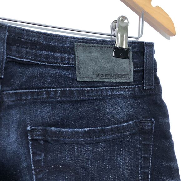 Big Star Cut-off Shorts Womens 29 Blue Dark Short-Short Distressed Denim Y2K - Picture 6 of 12